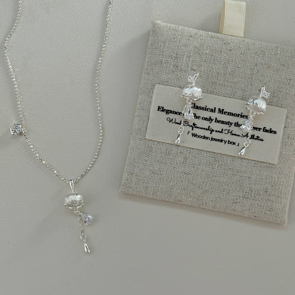 “Silver Lily of the Valley” S925 Sterling Silver Jewelry Set