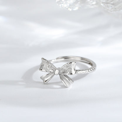 “Silver Ribbon” S925 Sterling Silver Bow Ring