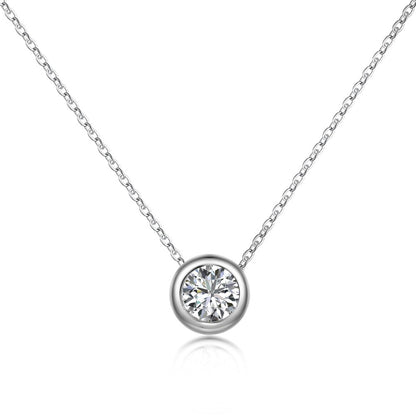 “Lumière Solitaire” S925 Sterling Silver Zircon Jewelry Set