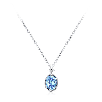 “Azure Stardrop” 925 Sterling Silver Blue Zircon Jewelry Set