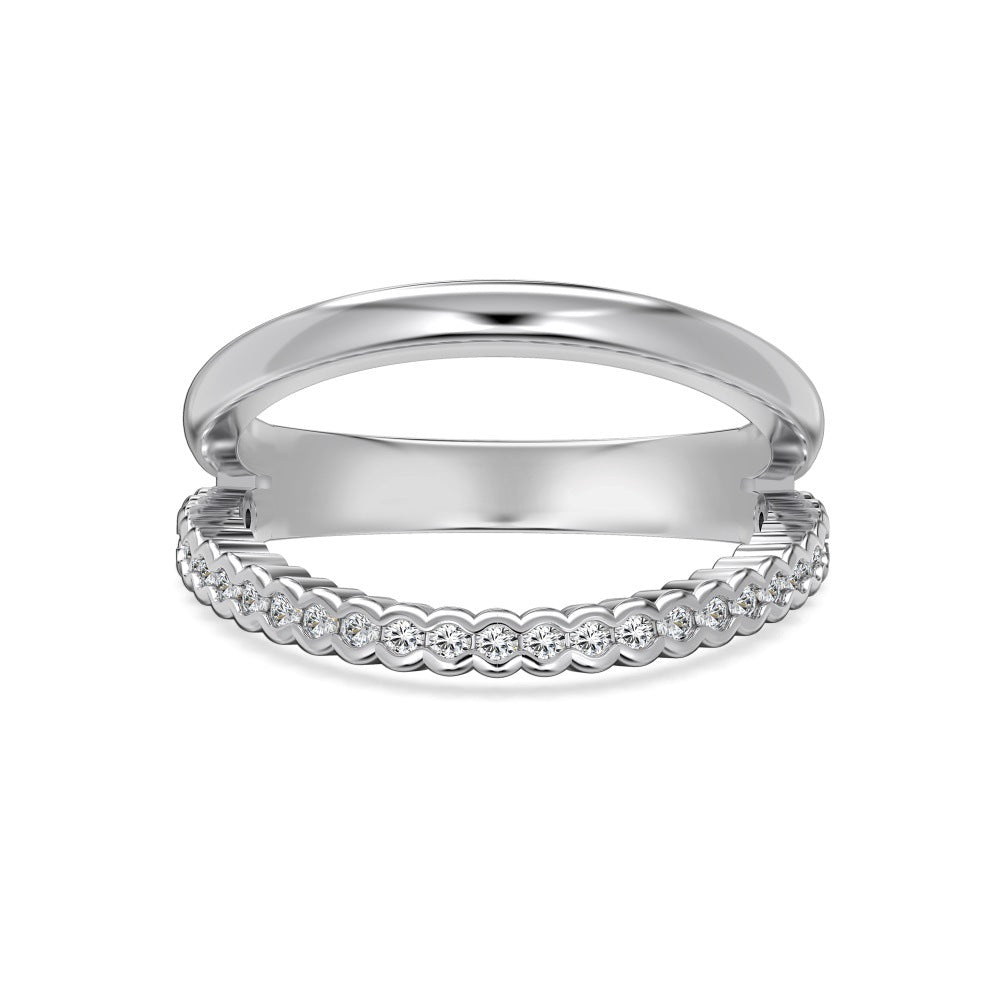 “Lumière Line” S925 Sterling Silver Irregular Line Stackable Ring