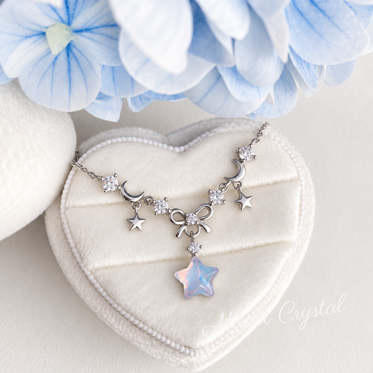 “Ocean Star” S925 Sterling Silver Iridescent Star Necklace