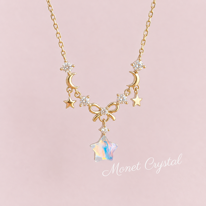 “Ocean Star” S925 Sterling Silver Iridescent Star Necklace