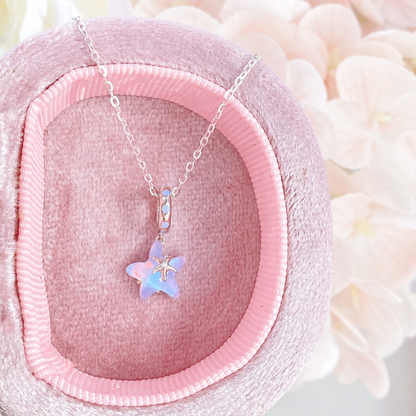 “Ocean Reverie” S925 Sterling Silver Nano Opal Starfish Necklace