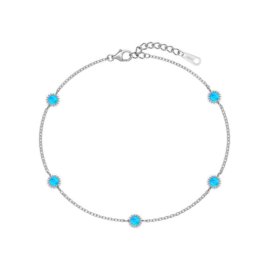 Opal Aura – S925 Sterling Silver Bracelet with Oval Opal Stone