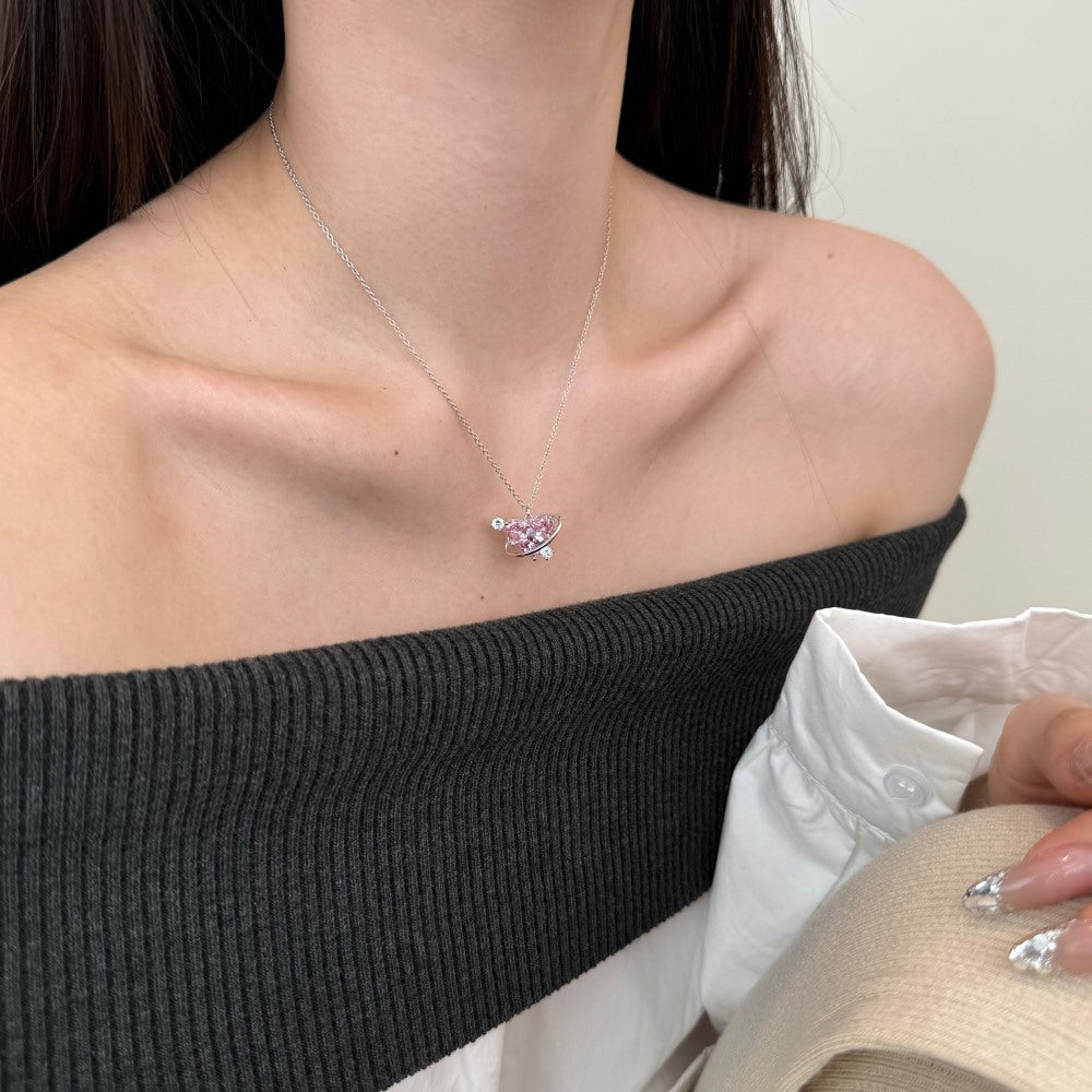 "Orbit of Love" S925 Sterling Silver Necklace