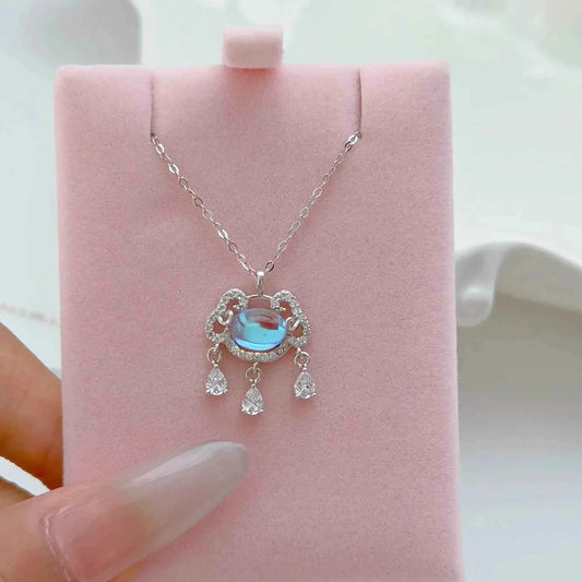 "Peace Lock" 999 Pure Silver Necklace – Guardian of Color & Calm