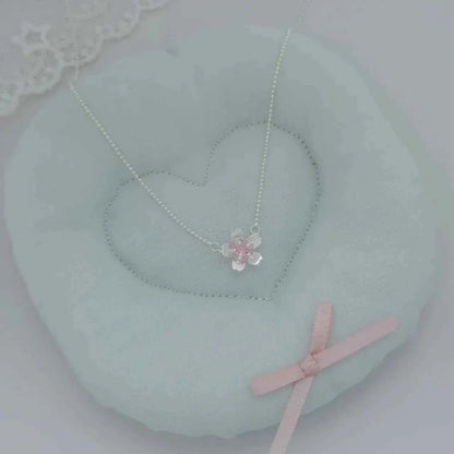 "Peach Blossom Mile" 925 Sterling Silver Necklace – Sweet-Girl Romance