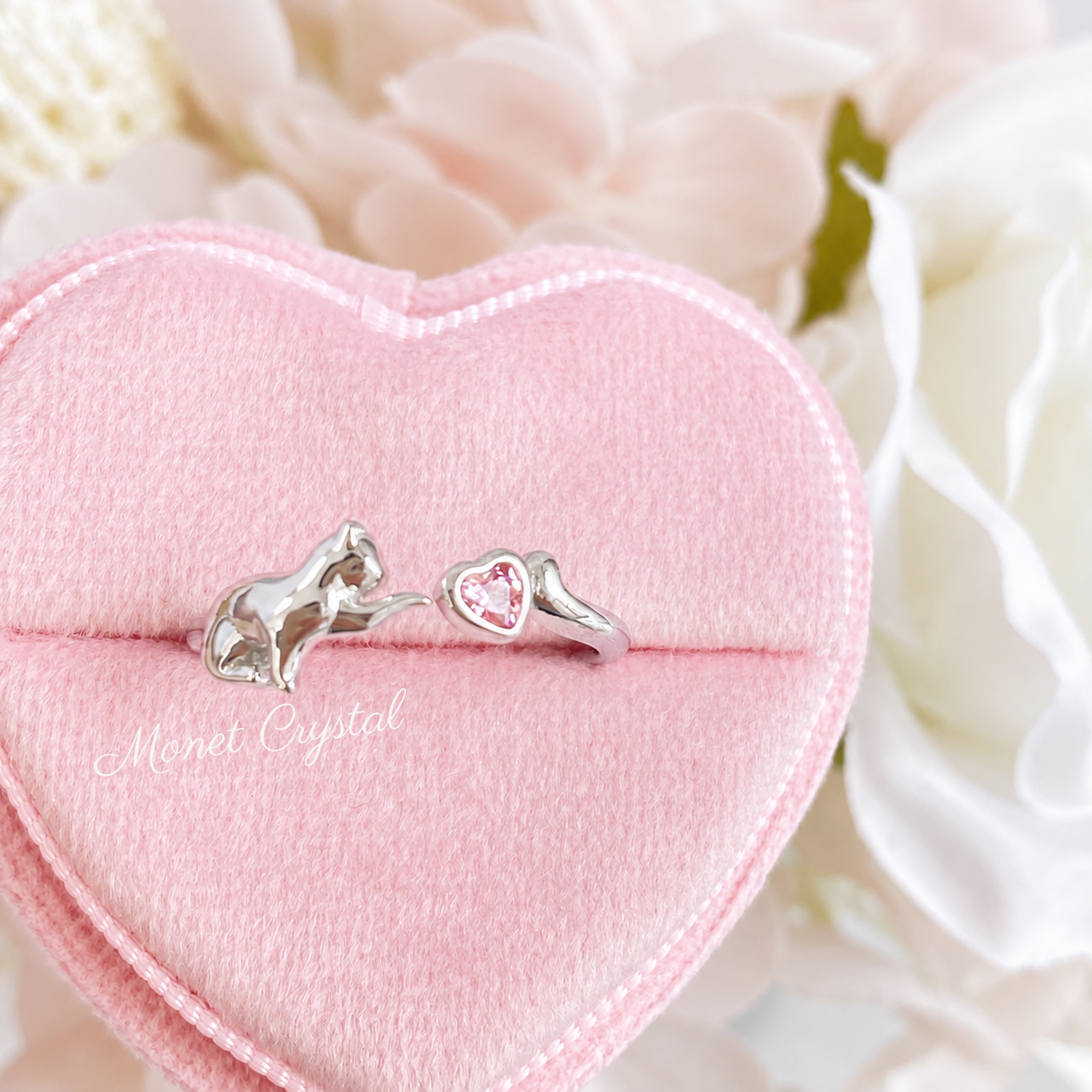 “Kitty Tales” S925 Sterling Silver Cat Open Ring Collection