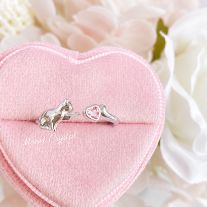 “Kitty Tales” S925 Sterling Silver Cat Open Ring Collection