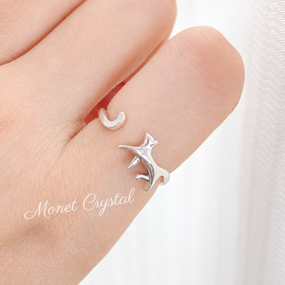 “Playful Pounce” S925 Sterling Silver Cat Open Ring