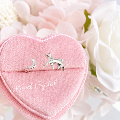 “Kitty Tales” S925 Sterling Silver Cat Open Ring Collection