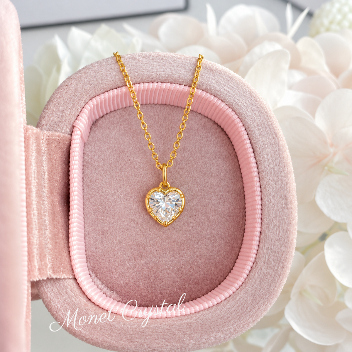 “Pure Heart” S925 Sterling Silver 5A Zircon Necklace & Earrings Set