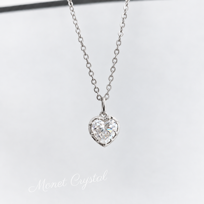 “Pure Heart” S925 Sterling Silver 5A Zircon Necklace & Earrings Set