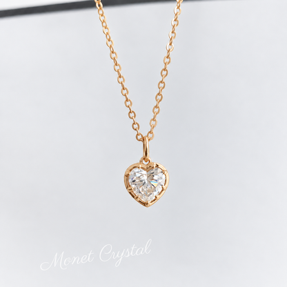 “Pure Heart” S925 Sterling Silver 5A Zircon Necklace & Earrings Set