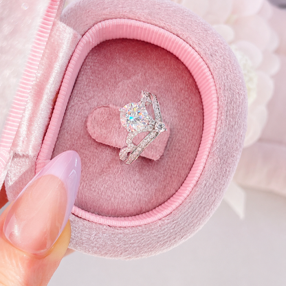 “Royal Grace” S925 Sterling Silver 1CT Moissanite Crown Ring