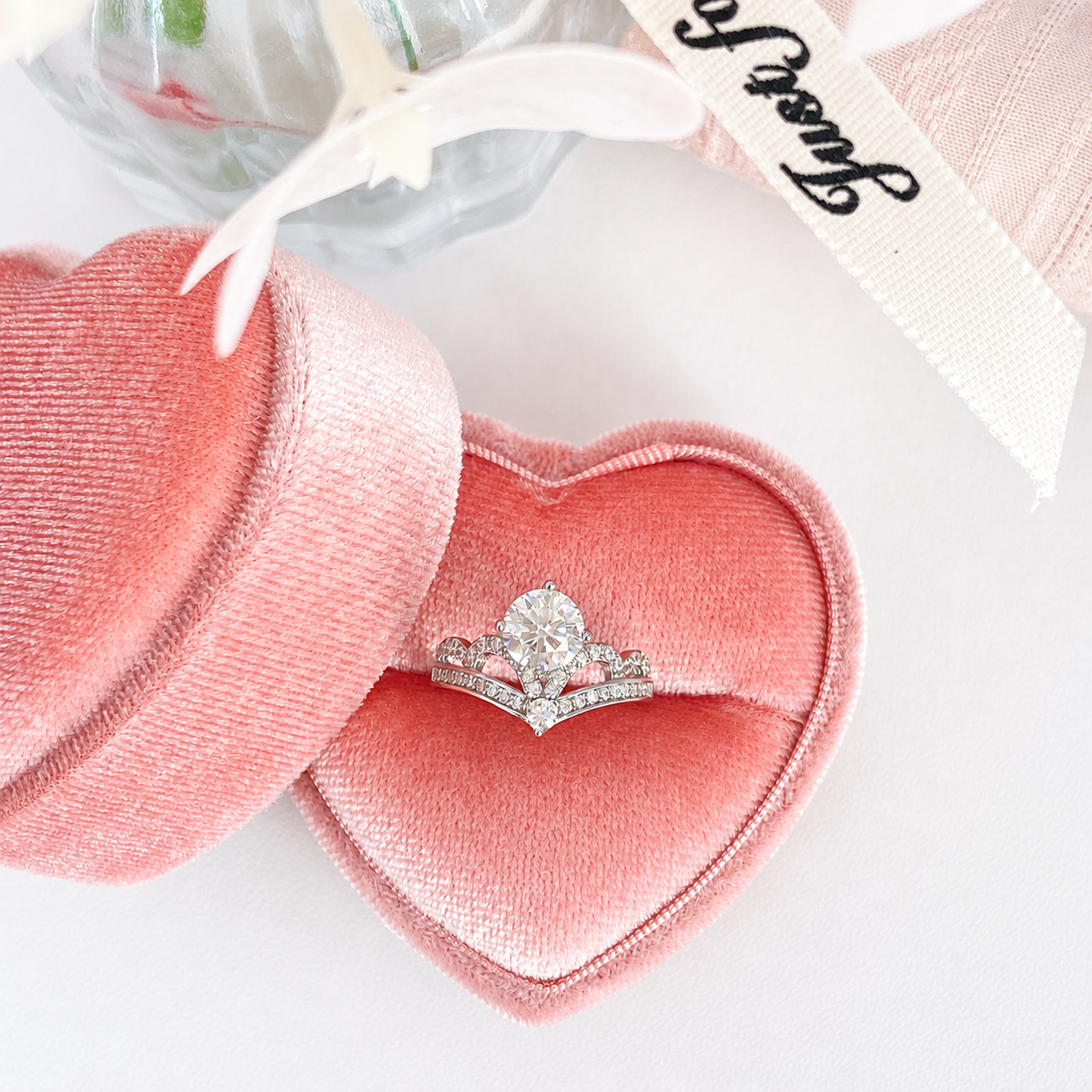 “Royal Grace” S925 Sterling Silver 1CT Moissanite Crown Ring