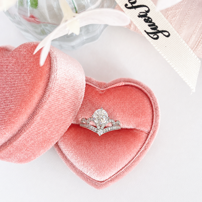 “Royal Grace” S925 Sterling Silver 1CT Moissanite Crown Ring