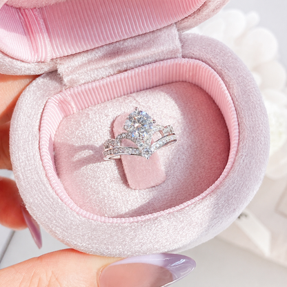 “Royal Grace” S925 Sterling Silver 1CT Moissanite Crown Ring
