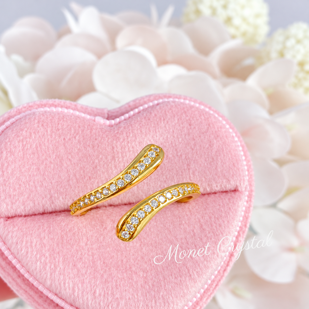 “Side by Side” S925 Sterling Silver Zircon Adjustable Ring