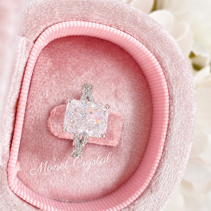 “Silver Hour” S925 Sterling Silver 8A High Carbon Diamond Ice-Cut Ring