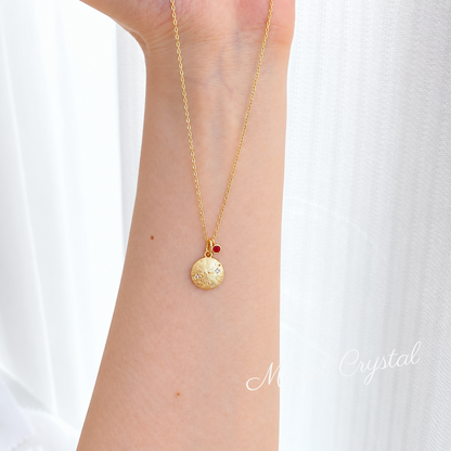 “Star Map” Champagne Gold Plated S925 Sterling Silver Zodiac Birthstone Necklace