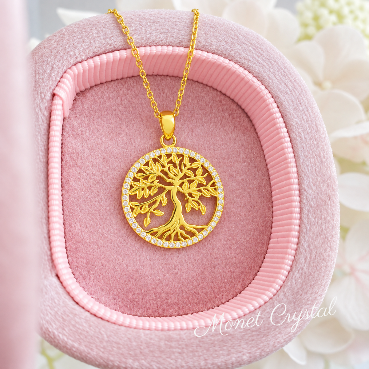 “Still Growing” S925 Sterling Silver Moissanite Tree of Life Necklace