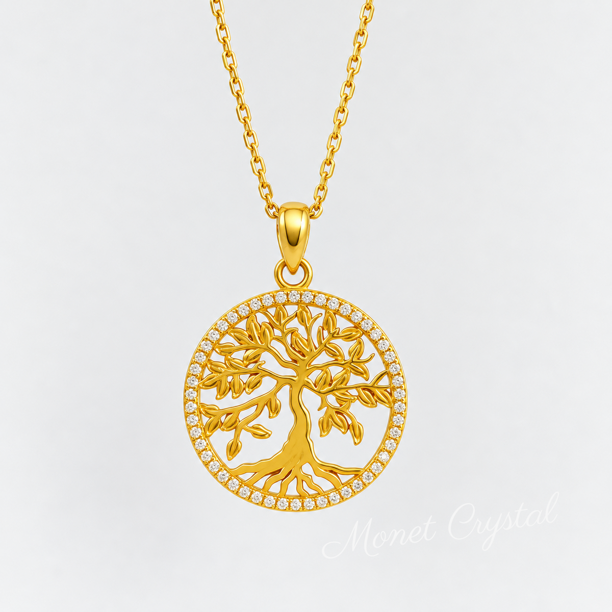“Still Growing” S925 Sterling Silver Moissanite Tree of Life Necklace