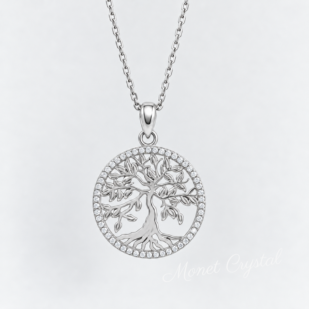 “Still Growing” S925 Sterling Silver Moissanite Tree of Life Necklace