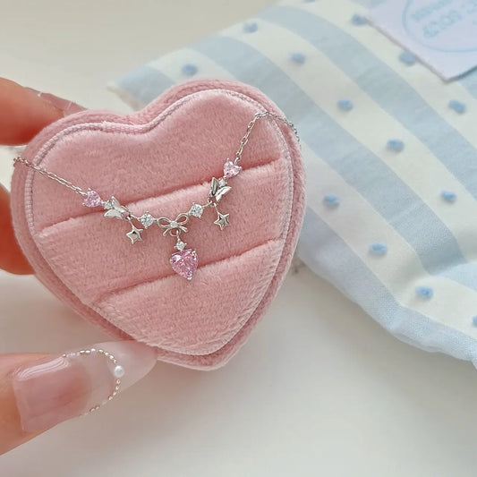 "Sweetheart Party" 925 Sterling Silber Schleifenkette 