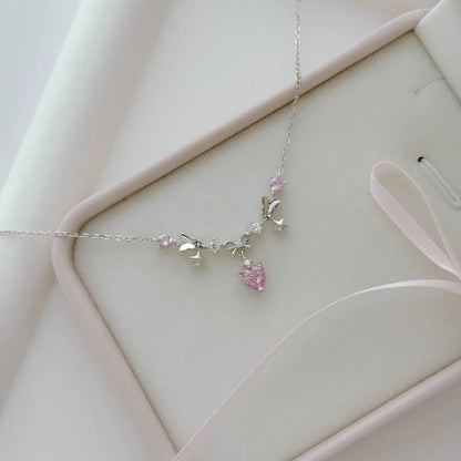 "Sweetheart Party" 925 Sterling Silber Schleifenkette 
