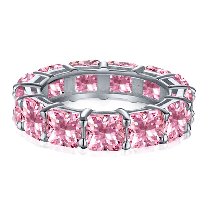 Morning Glow Kollektion – 11 exquisite S925 Silberringe mit rosa Zirkonia 