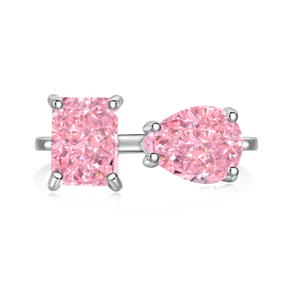 Morning Glow Kollektion – 11 exquisite S925 Silberringe mit rosa Zirkonia 