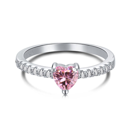 Morning Glow Kollektion – 11 exquisite S925 Silberringe mit rosa Zirkonia 