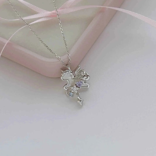 "Unicorn’s Guardian" 925 Sterling Silver Necklace – Magical, Minimalist, Gift-Ready