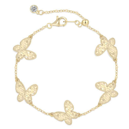 "Wings of Twilight" 925 Sterling Silver Butterfly Bracelet – Dual-Faced Elegance (Copy)