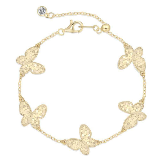 "Wings of Twilight" 925 Sterling Silver Butterfly Bracelet – Dual-Faced Elegance (Copy)