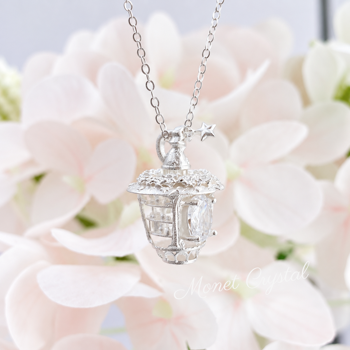 “Wizard Lantern” S925 Sterling Silver Zircon Pendant Necklace