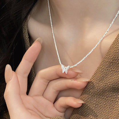 “Starlit Papillon” S925 Sterling Silver Butterfly Necklace