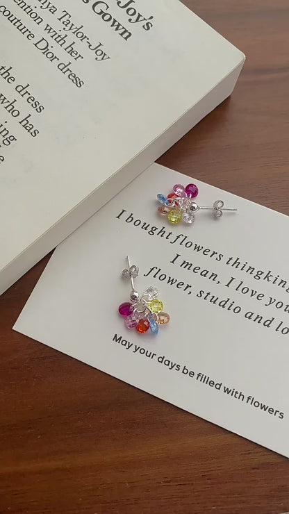 "Dopamine Sparkle" 925 Sterling Silver Earrings